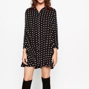 Zara black polka dots dress